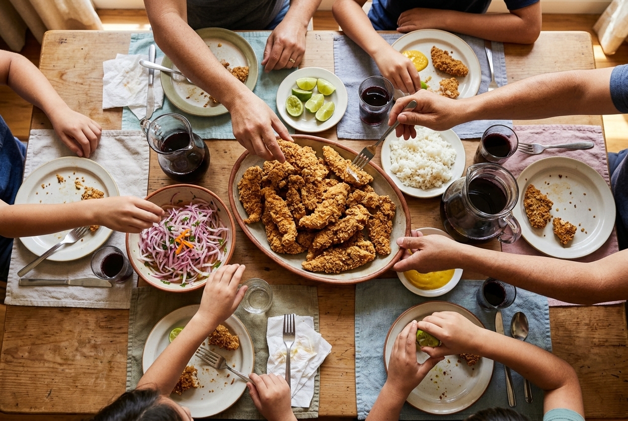 Mesa compartida con tenders Sipo listos para disfrutar